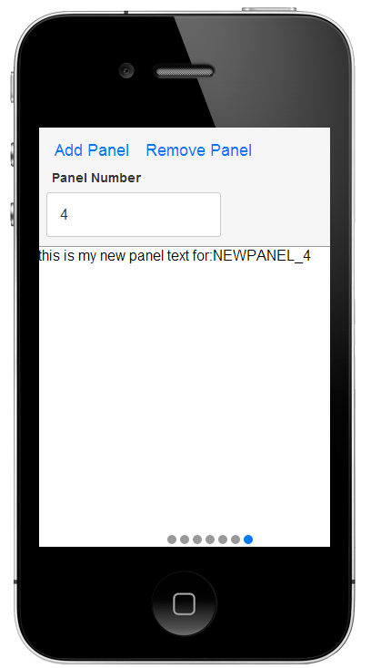A dynamically added Panel.